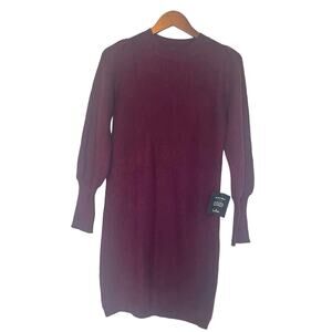 Lulu’s‎ Sweater Dress, Viscose Blend Quiet Luxury Sz Medium Plum Purple CozyCore